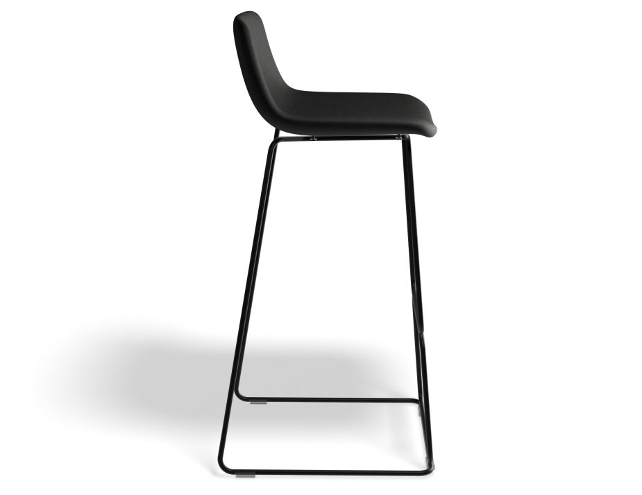 Umbria Stool 77cm Stormgreyseat Blackframe Side