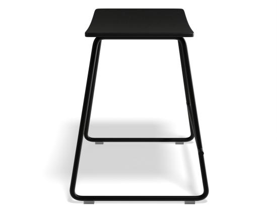 Hudson Low Stool Black Frame Black Oak