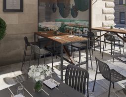 L 1 Cape High Bar Table Charcoal 1