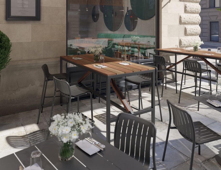 L 1 Cape High Bar Table Charcoal 1