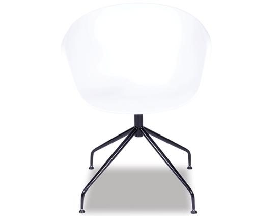 Ponte White Chair - Matte Black Legs