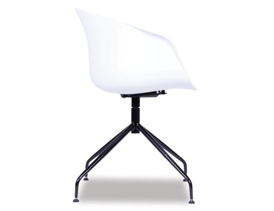 Ponte White Chair - Matte Black Legs