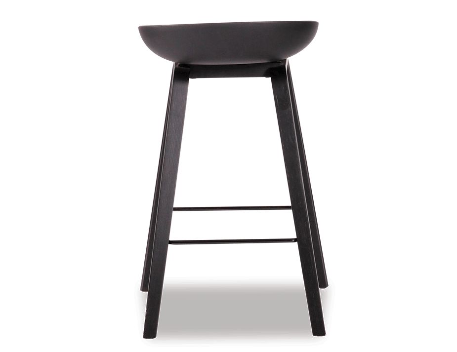 KOBE Stool Black Ash Shell Seat