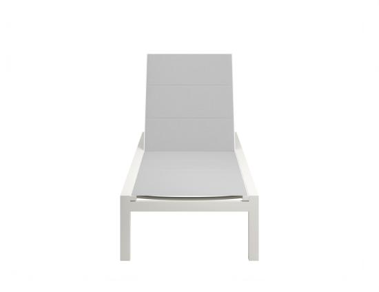 Alvor Sun Lounge - White - Light Grey Mesh