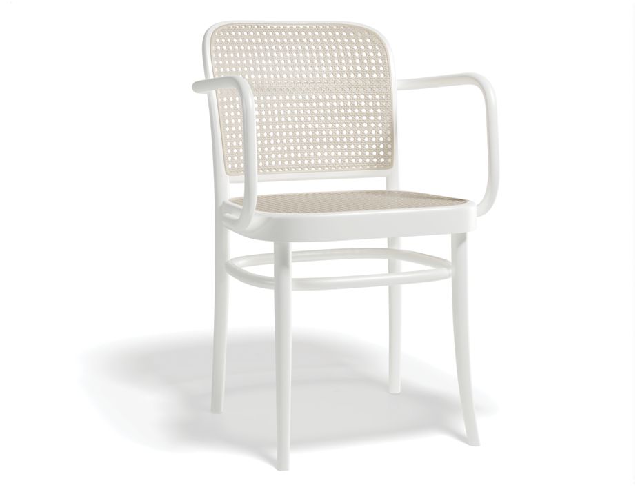 811 Armchair White Cane