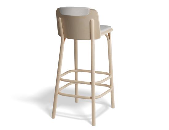 Split Stool Upholstered Seat and Back - by Ton