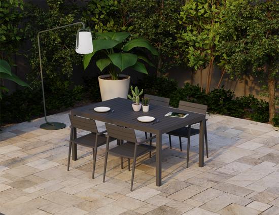 Halki Table - Outdoor - 160cm x 90cm - Charcoal 
