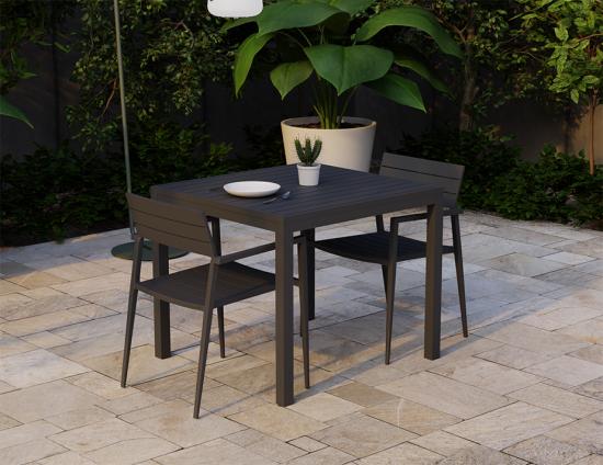 Halki Table - Outdoor - 90cm x 90cm - Charcoal 