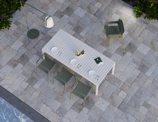 Halki Table - Outdoor - 220cm x 100cm - White 