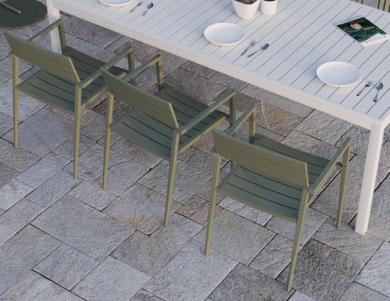 Halki Table - Outdoor - 220cm x 100cm - White 