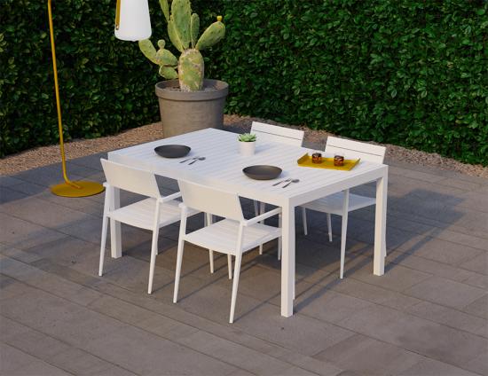 Halki Table - Outdoor - 160cm x 90cm - White 