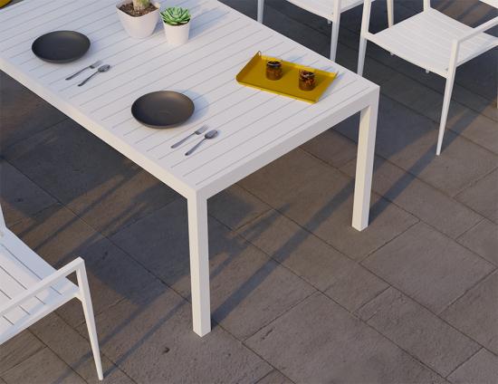 Halki Table - Outdoor - 160cm x 90cm - White 