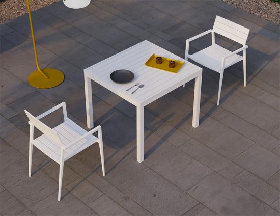 Halki Table - Outdoor - 90cm x 90cm - White 