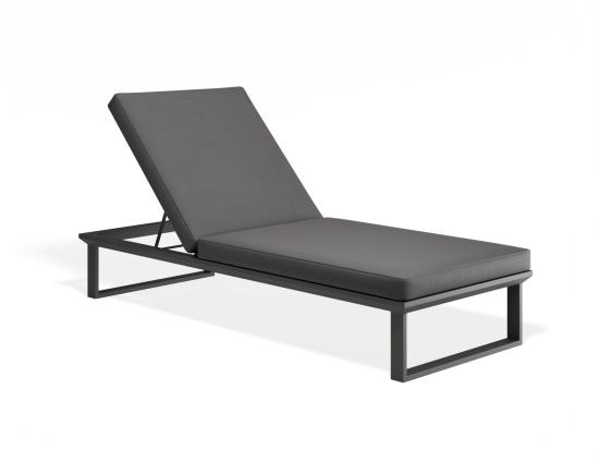 Serra Sun Lounge - Charcoal - Single