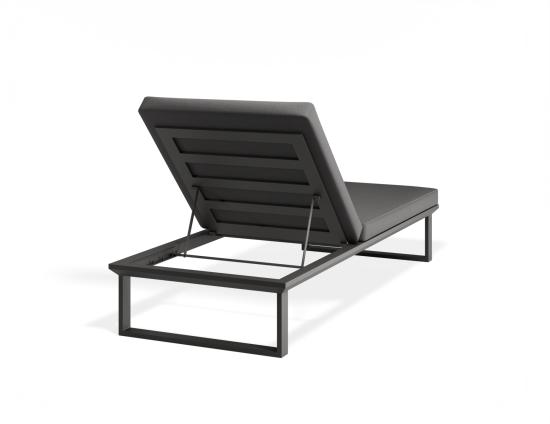 Serra Sun Lounge - Charcoal - Single