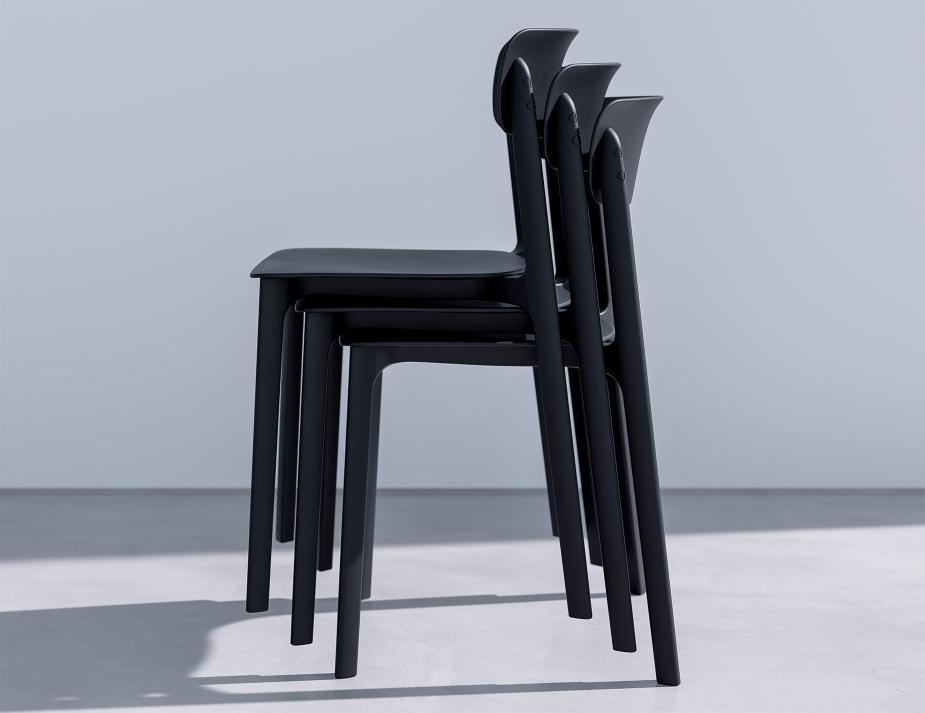 Notion Chair Stacking Black Product 01