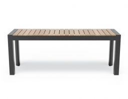 Outdoor Bench Teak Aluminum