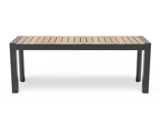 Vydel Bench Seat - Outdoor - 120cm - Teak - Charcoal