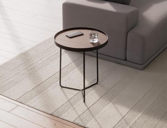 Alora Side Table - Black - Walnut 