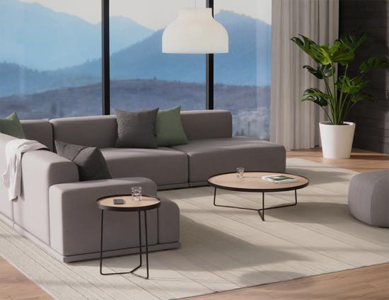 Alora Side Table Black - Oak 