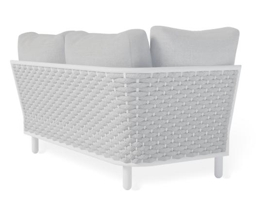 Siano Modular Left Arm 2 Seater - Outdoor -White - Light Grey Cushion