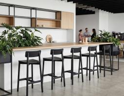 Andi Black Bar Stool Workplace