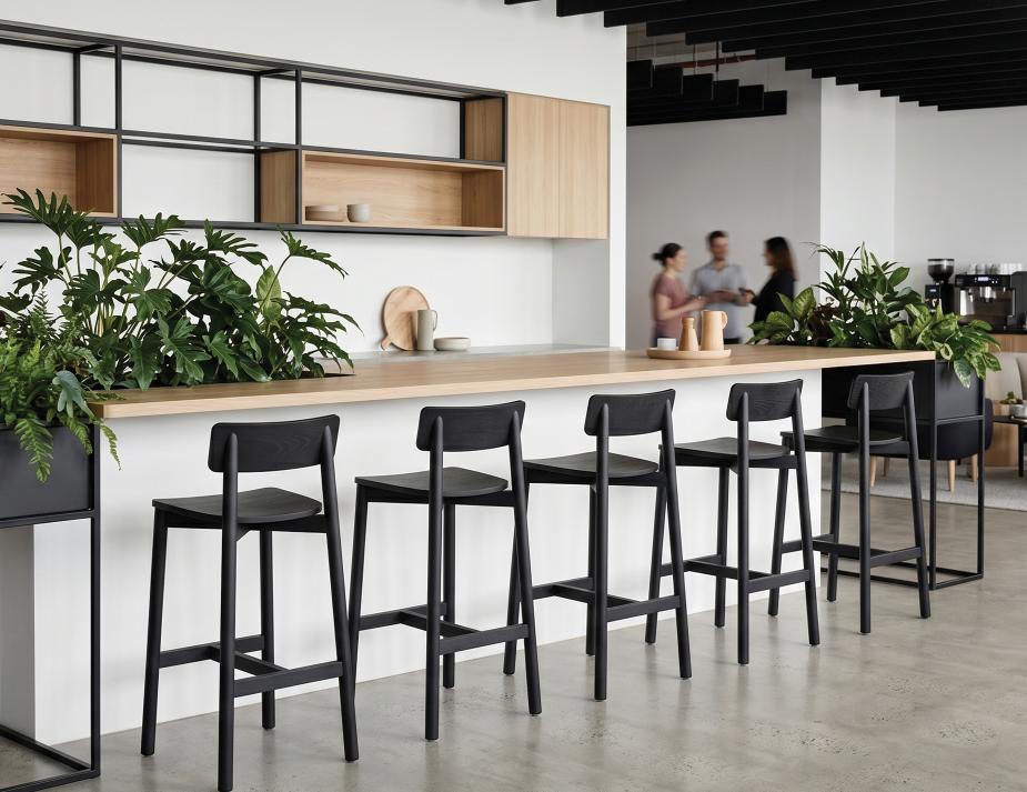 Andi Black Bar Stool Workplace