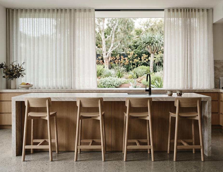 Andi Bar Stools Natural Modern Kitchen Bench
