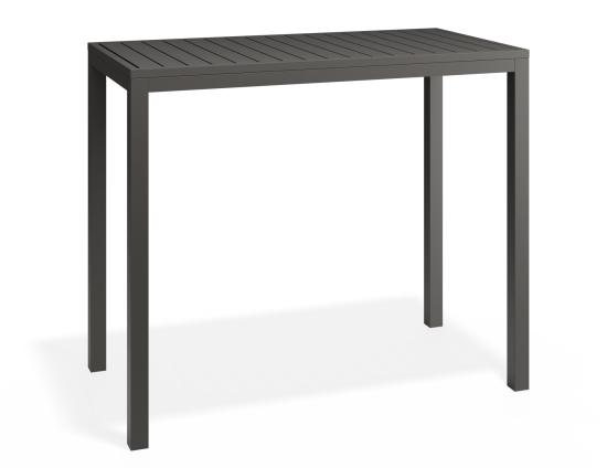 Halki Table - Outdoor - High Bar - 125cm x 65cm - Charcoal
