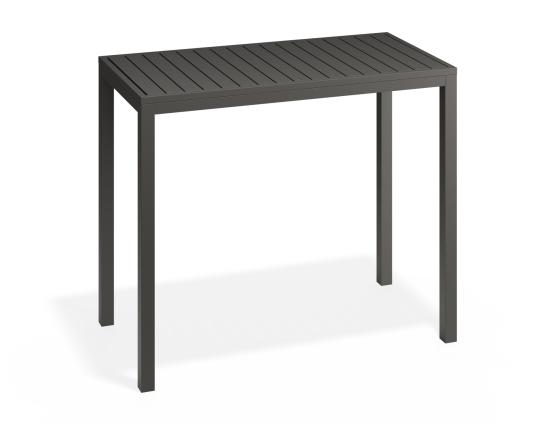 Halki Table - Outdoor - High Bar - 125cm x 65cm - Charcoal