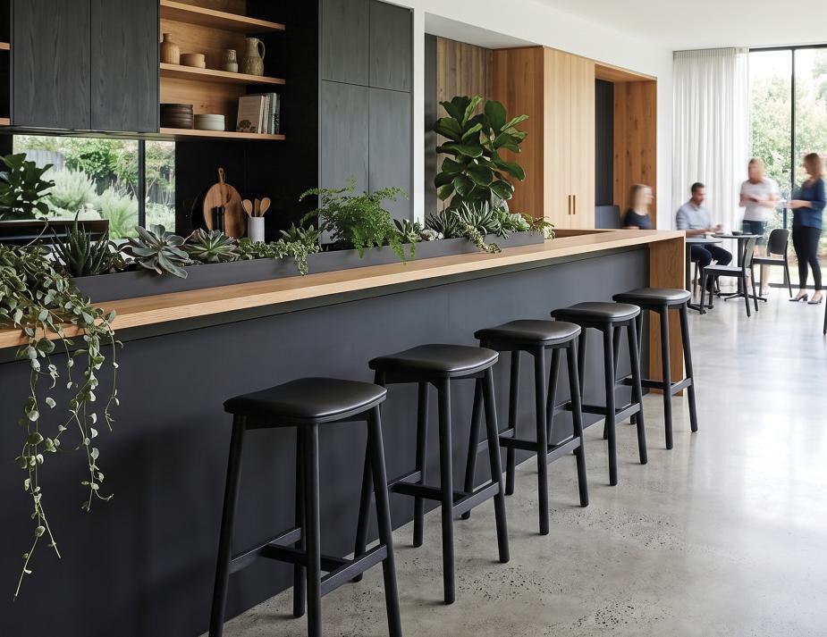 Black Stool In Workplace