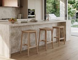 Marble Kitchen With Counter Stool