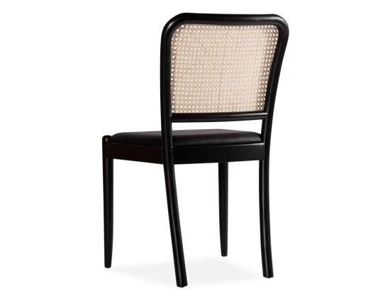 Vika Chair in Black with Cane Back