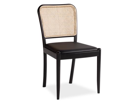 Vika Chair in Black with Cane Back