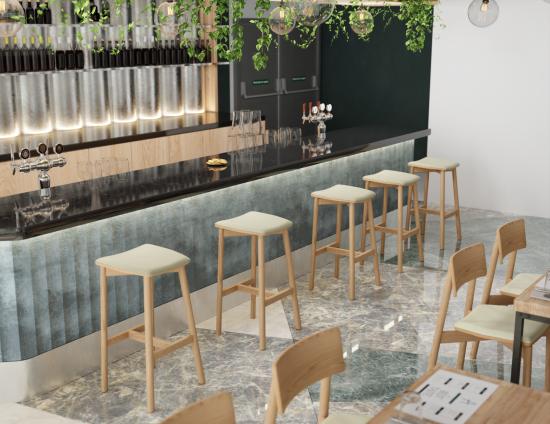 Andi Dining Chair - Natural - Upholstered