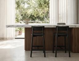 Luxe Modern Kitchen Black Bar Stool
