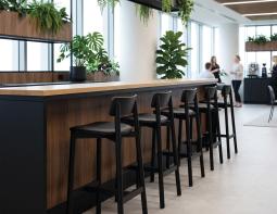 Office With Black Bar Stool