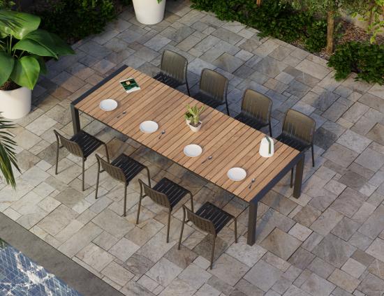 Vydel Table - Outdoor - 300cm x 110cm - Charchoal