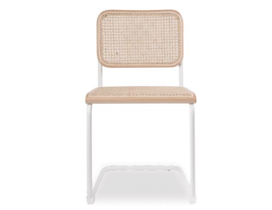 Calibre Chair - White with Natural Cane