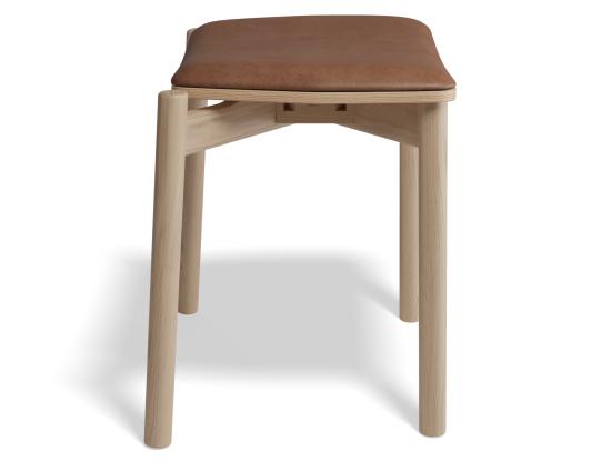 Andi Low Stool - Natural - Upholstered
