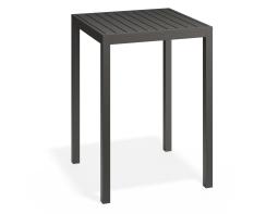 Halki Table - Outdoor - High Bar - Matt Charcoal 77 x 77cm