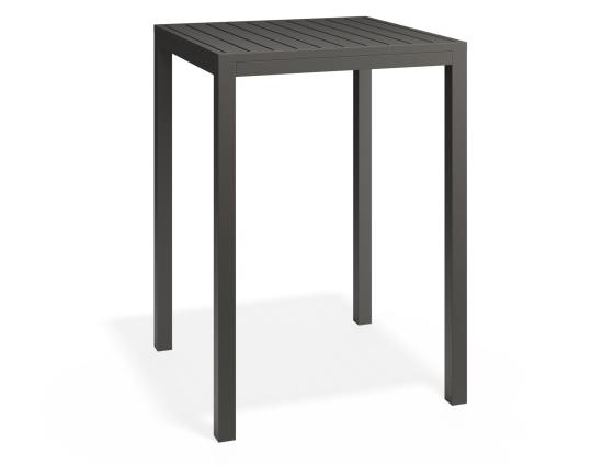 Halki Table - Outdoor - High Bar - Matt Charcoal 77 x 77cm