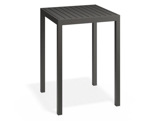 Halki Table - Outdoor - High Bar - Matt Charcoal 77 x 77cm