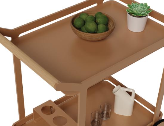 Imola Outdoor Bar Cart - Terracotta
