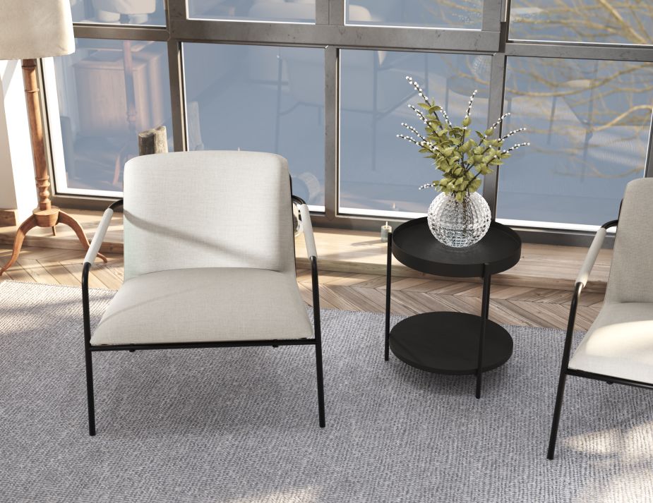 L 1 Layer Sidetable Black