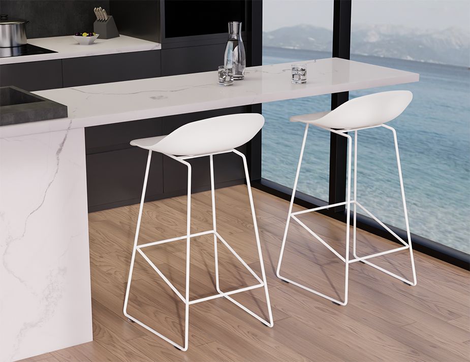 White Pop Stool In Situ 2