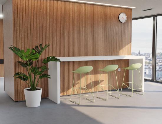 Pop Stool - Dusty Green Frame and Shell Seat 