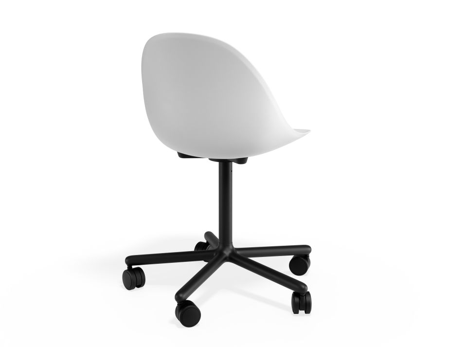 P 2 Pebble Chair Whiteseat Swivelcastors