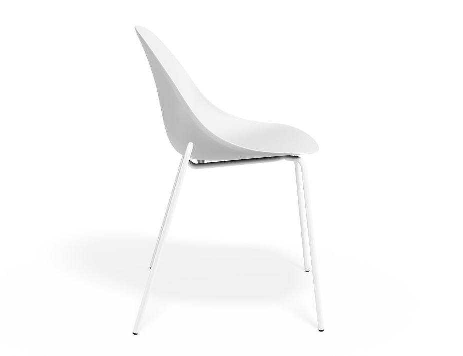 P 3 Pebble Chair Whiteseat 4postwhite