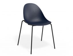 P 1 Pebble Chair Navyseat 4postblack